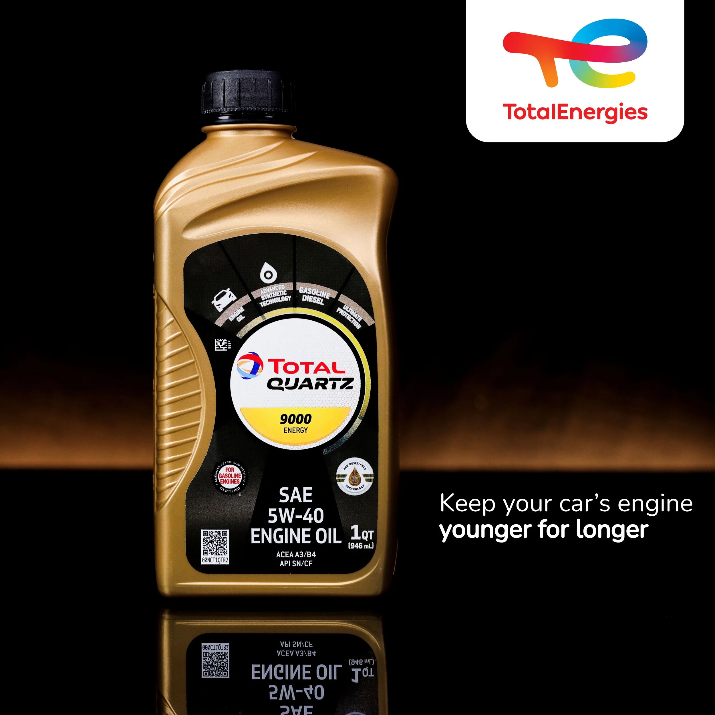 TotalEnergies Quartz 9000 Full Synthetic Motor Oil 5W-40 image 3